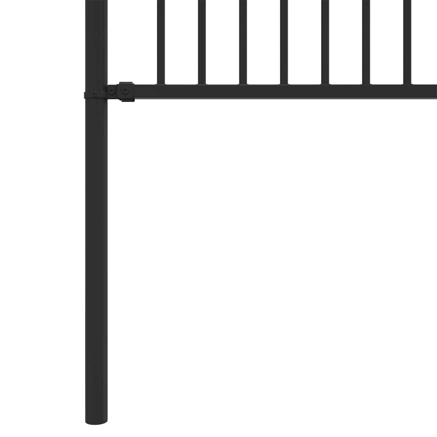 Spike Ring gjerde Svart 200 x 130 cm Pulverlakkert stål vidaXL