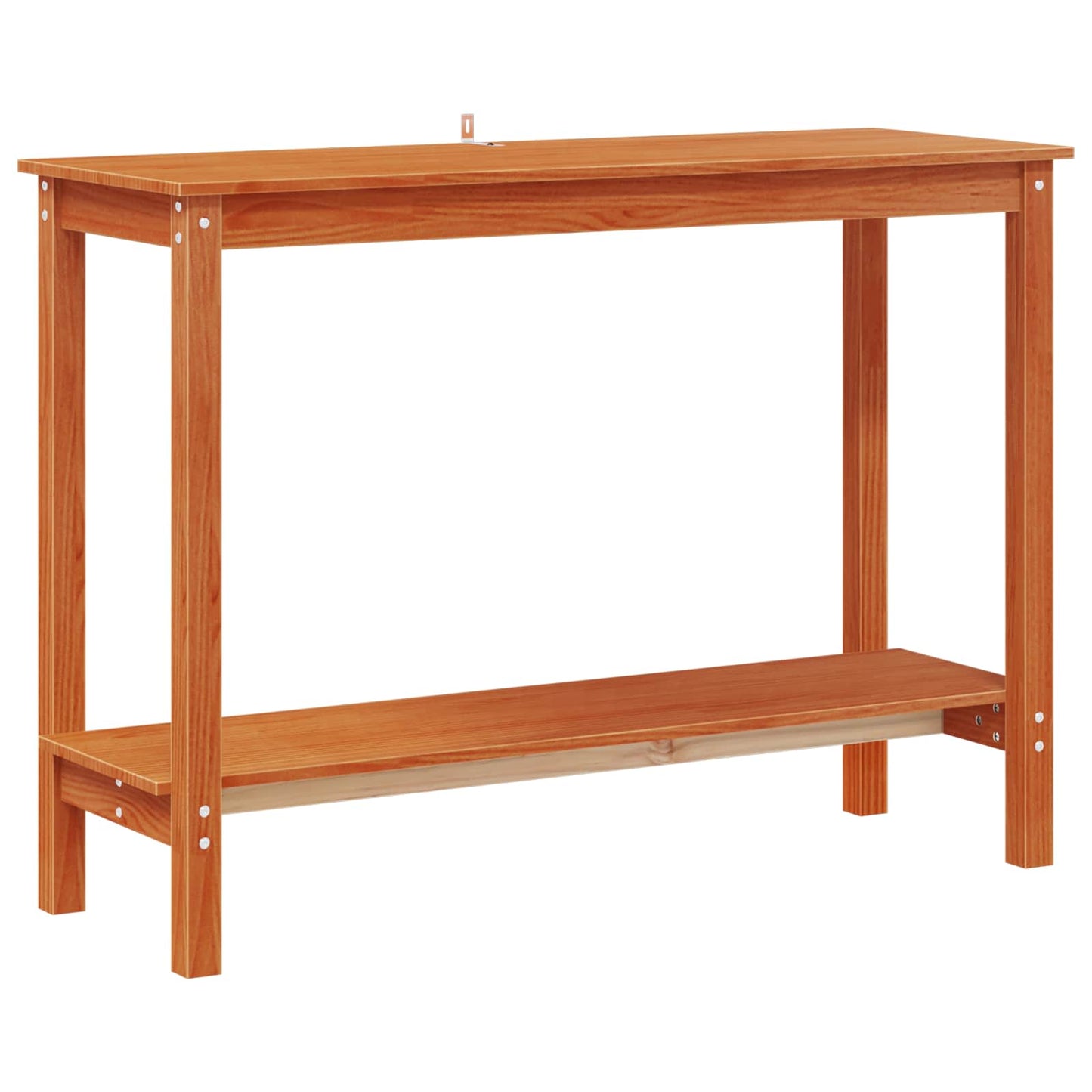 Konsollbord med hylle VoksBrun 110 x 40 x 80 cm Massiv furu vidaXL