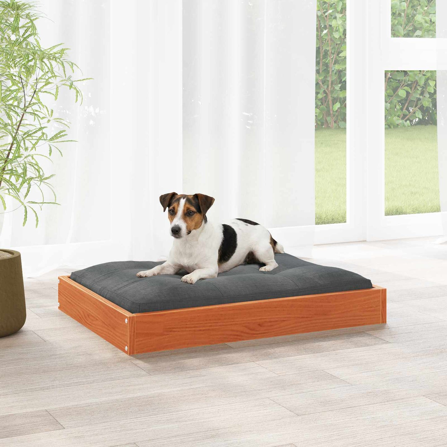 Hundeseng Vokset Brun 72 x 54 x 9 cm Massiv furu