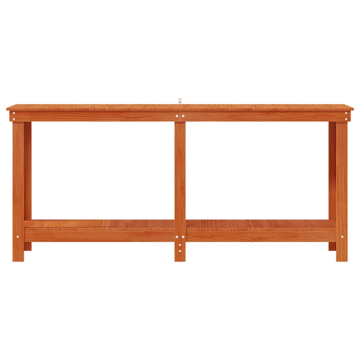 Arbeidsbenk med hylle VoksBrun 180 x 50 x 80 cm Massiv furu vidaXL