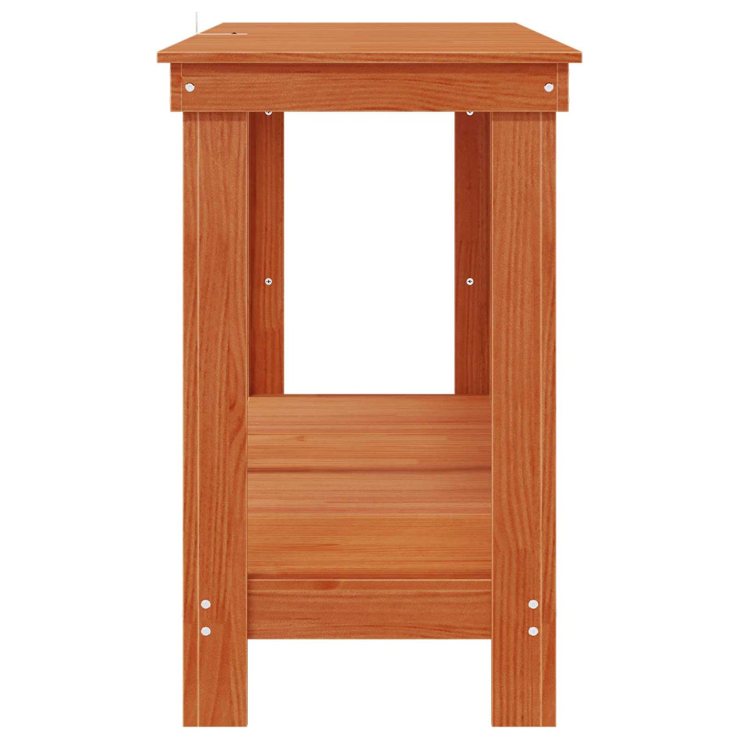 Arbeidsbenk med hylle VoksBrun 180 x 50 x 80 cm Massiv furu vidaXL