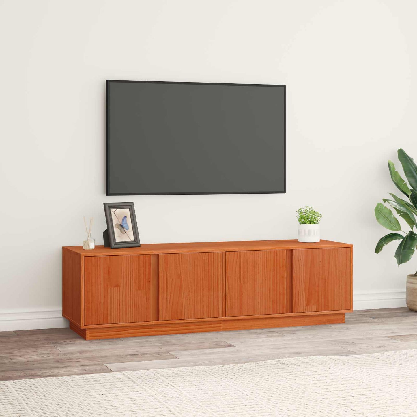 TV-skap VoksBrun 140 x 40 x 40 cm Massiv furu vidaXL