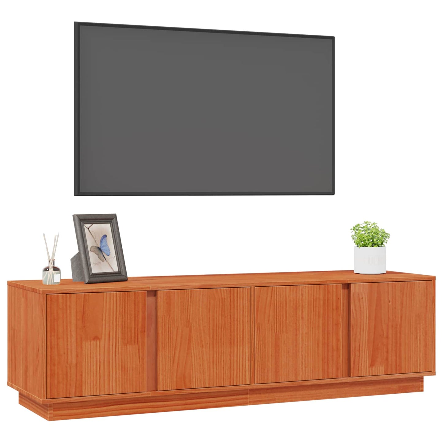 TV-skap VoksBrun 140 x 40 x 40 cm Massiv furu vidaXL