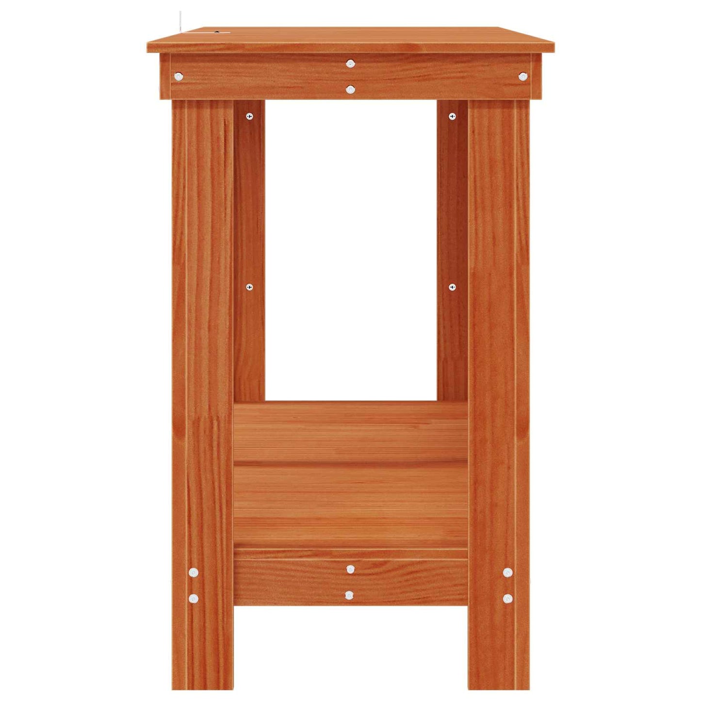 Arbeidsbenk med hylle VoksBrun 140 x 50 x 80 cm Massiv furu vidaXL