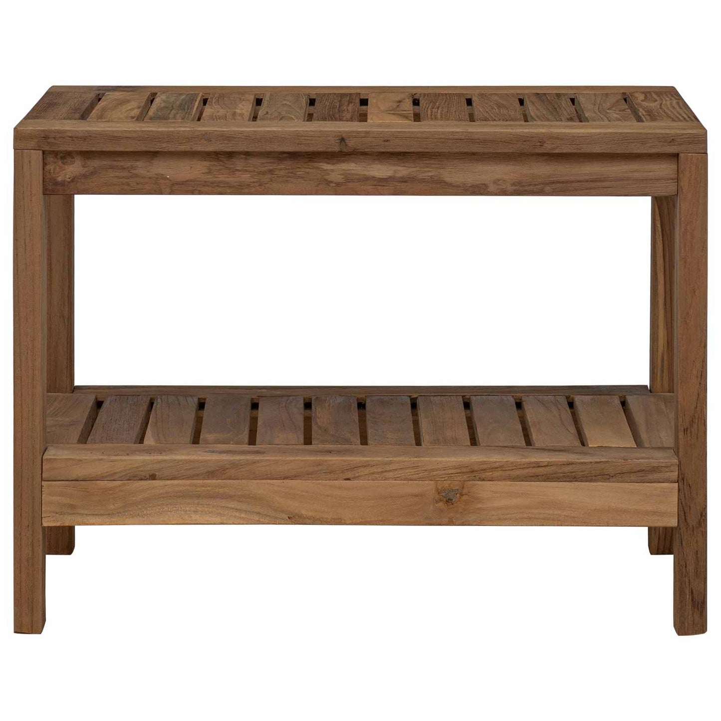 Badebord med lagring Naturlig 60 x 30 x 45 cm Massivt Teaktre