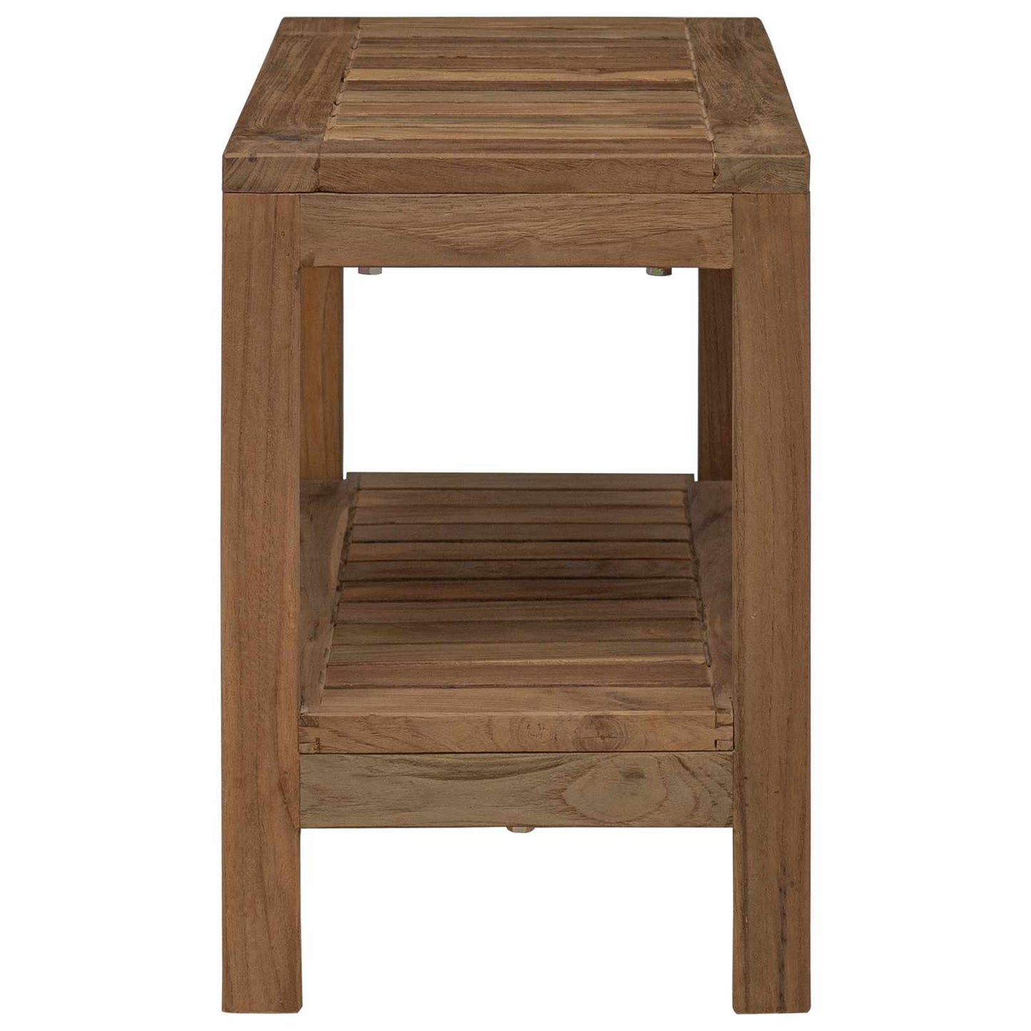 Badebord med lagring Naturlig 60 x 30 x 45 cm Massivt Teaktre