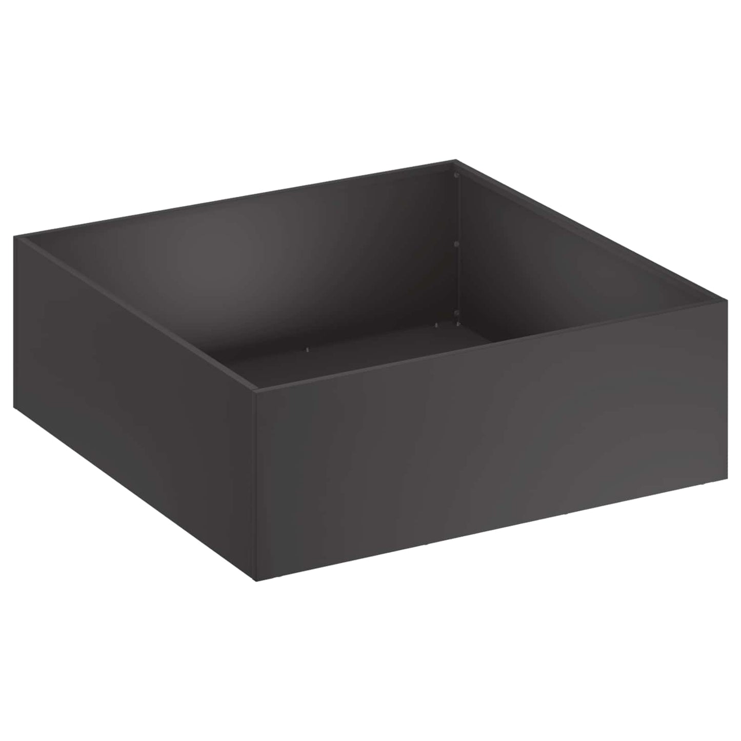 Hageblomsterpotte Svart 60 x 60 x 20 cm Kaldvalsestål