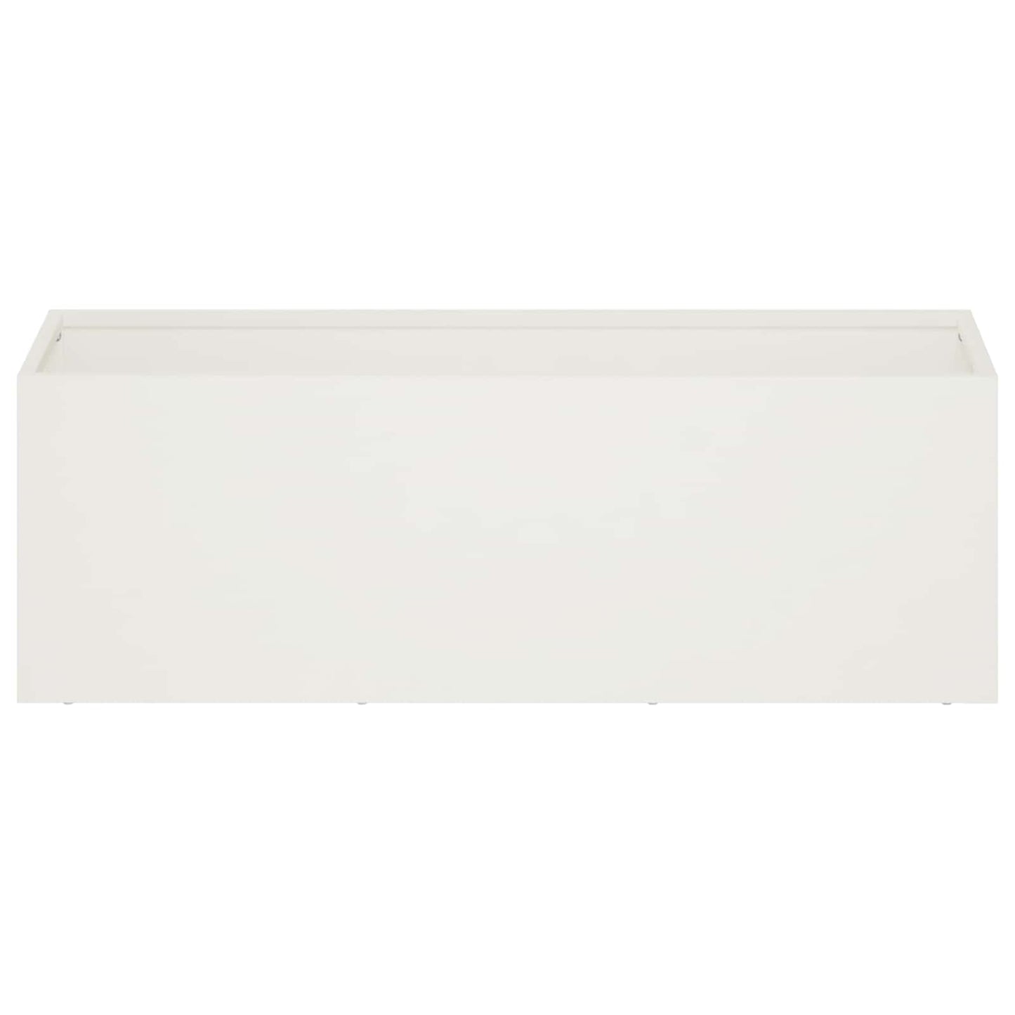 Hageblomsterpotte 2 stk. Hvit 60 x 20 x 20 cm Kaldvalsestål