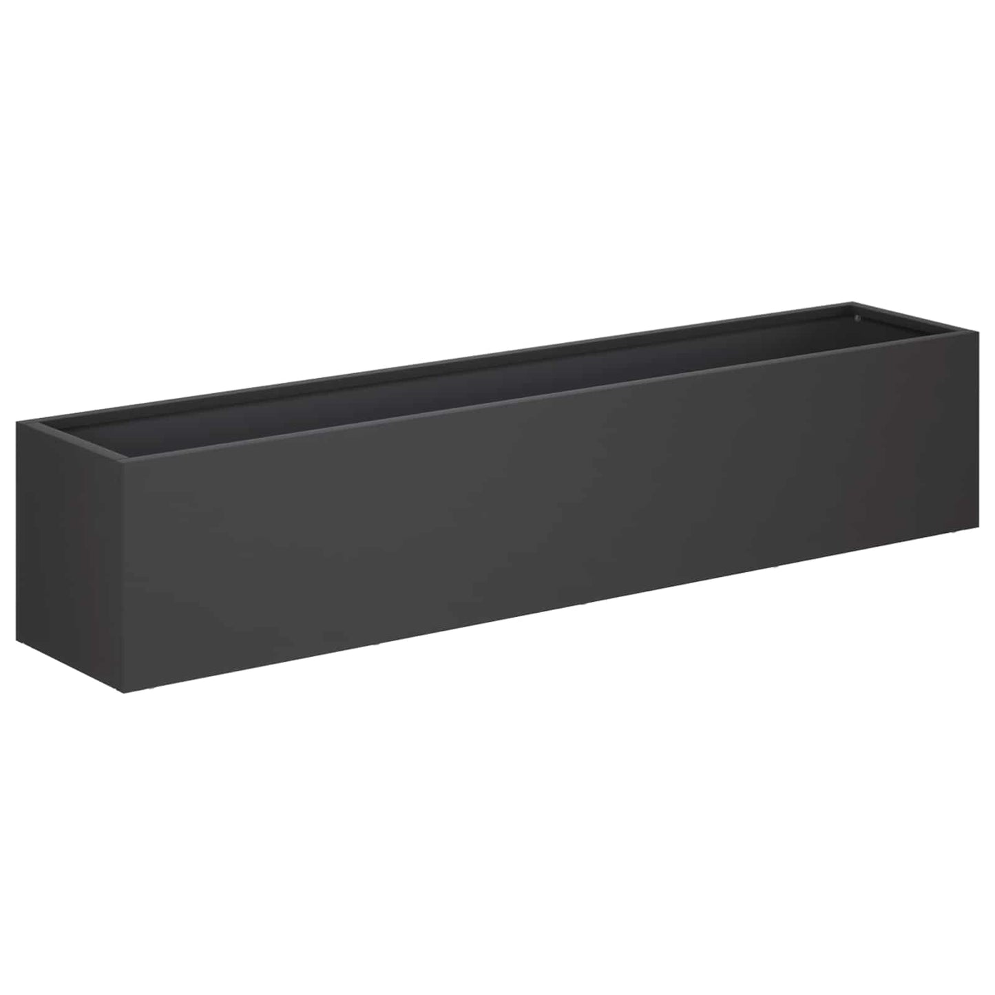 Hageblomsterpotte Svart 80 x 20 x 20 cm Kaldvalsestål