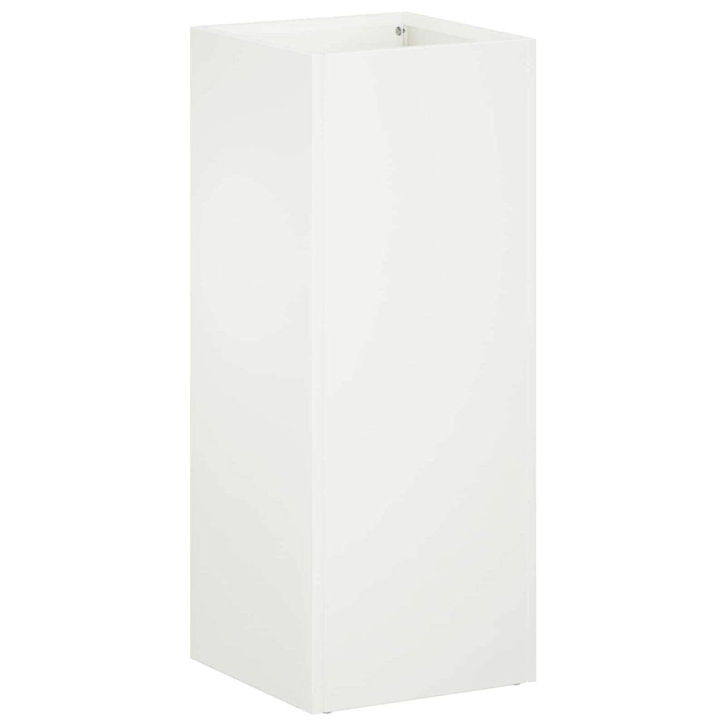 Hageblomsterpotte Hvit 20 x 20 x 40 cm Kaldvalsestål