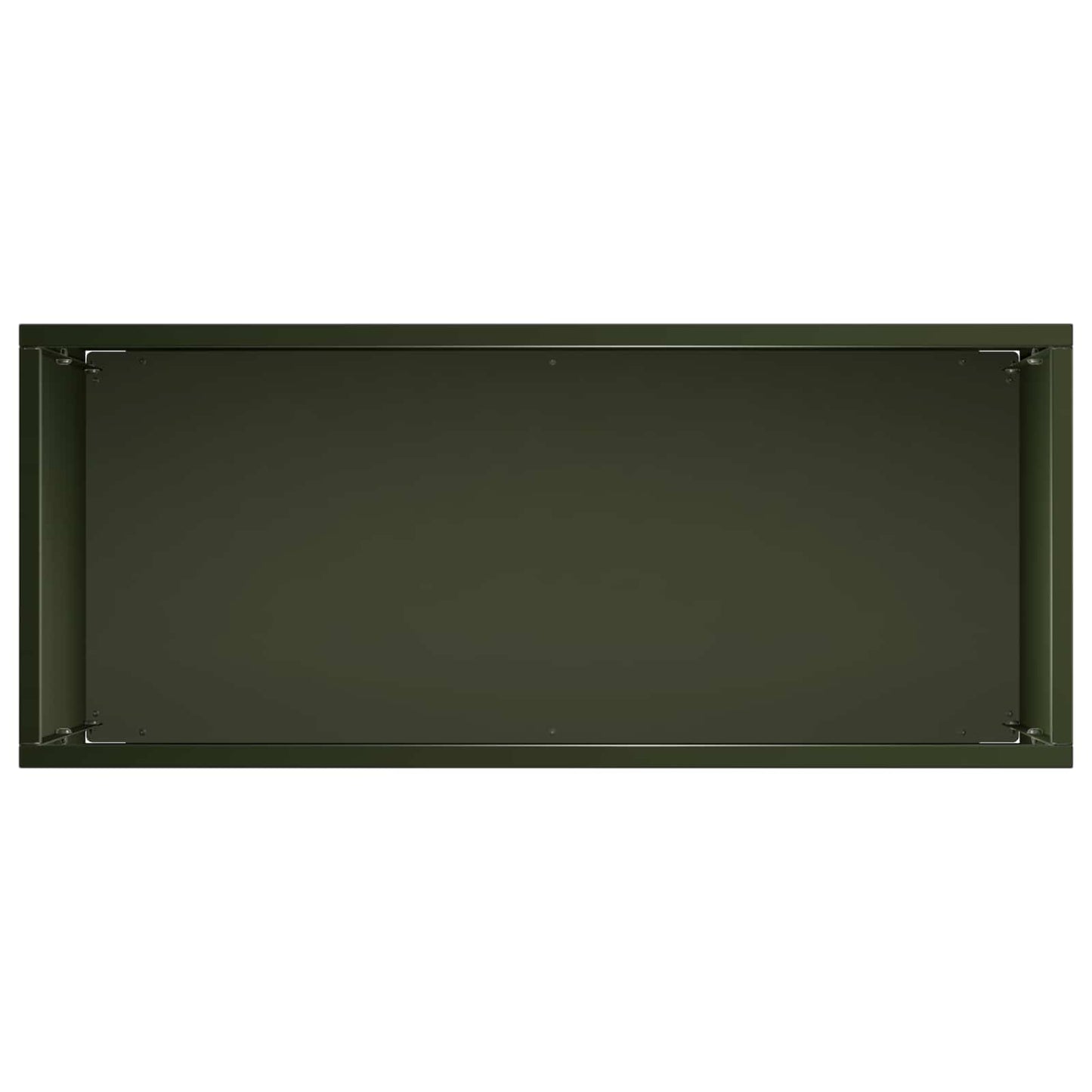 Hageblomsterpotte Olivengrønn 50 x 20 x 40 cm Kaldvalsestål