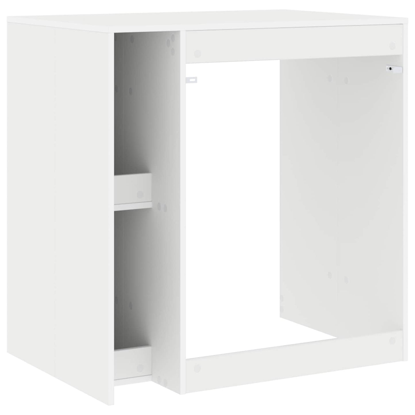 Vaskemaskin skap med dør Hvit 87 x 60 x 89 cm Konstruert tre