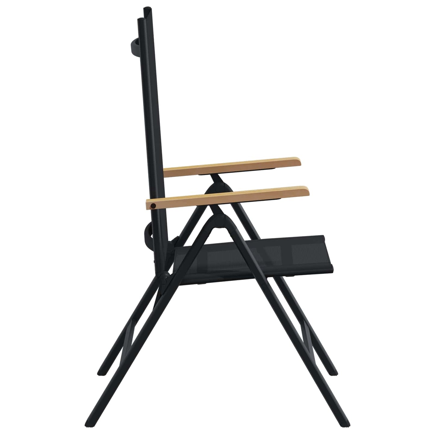 Recliner Hage Stoler 2 pcs Svart 58 x 73 x 111,5 cm Textilene