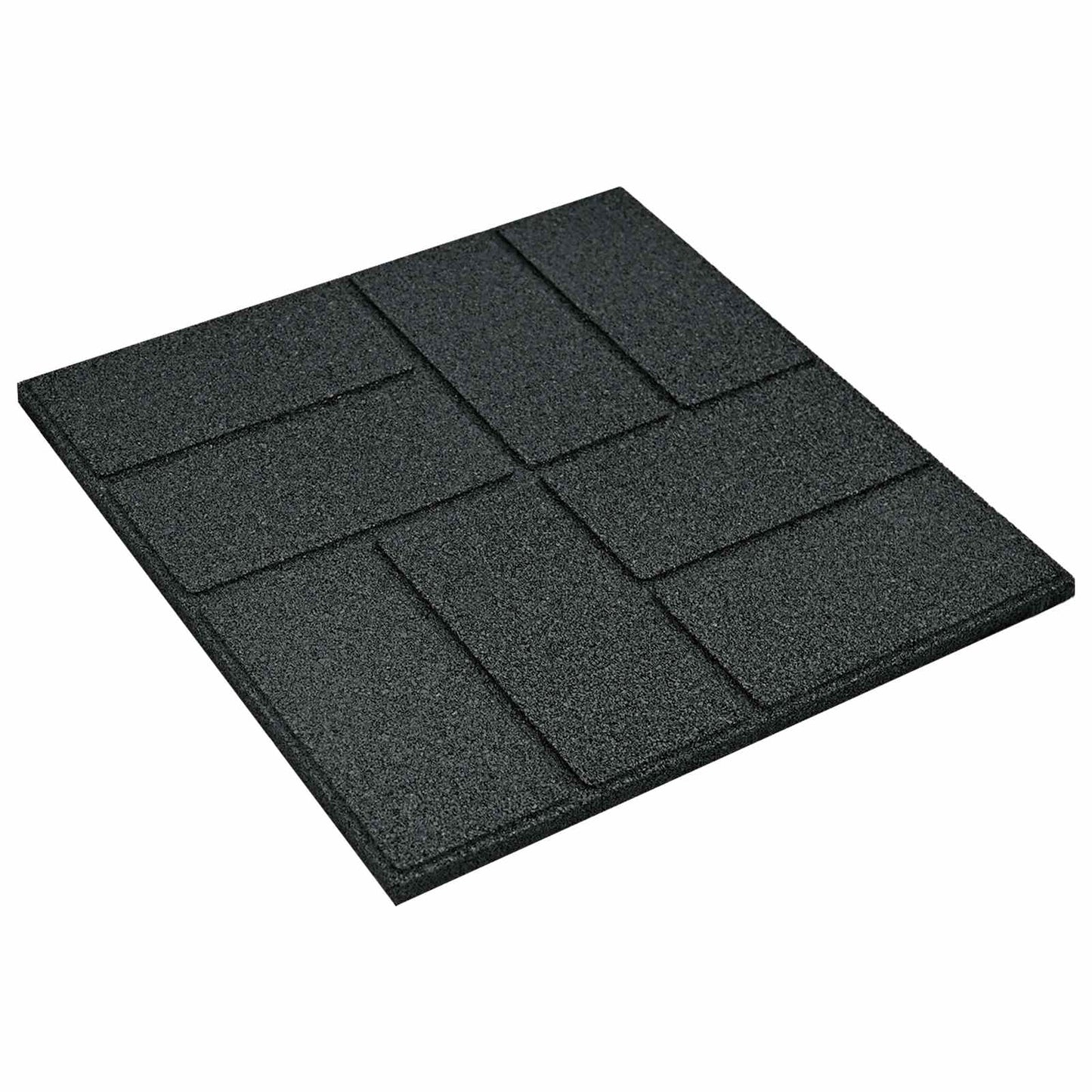 Stepping Stone 6 pcs Svart 40,5 x 40,5 x 2 cm Gummi