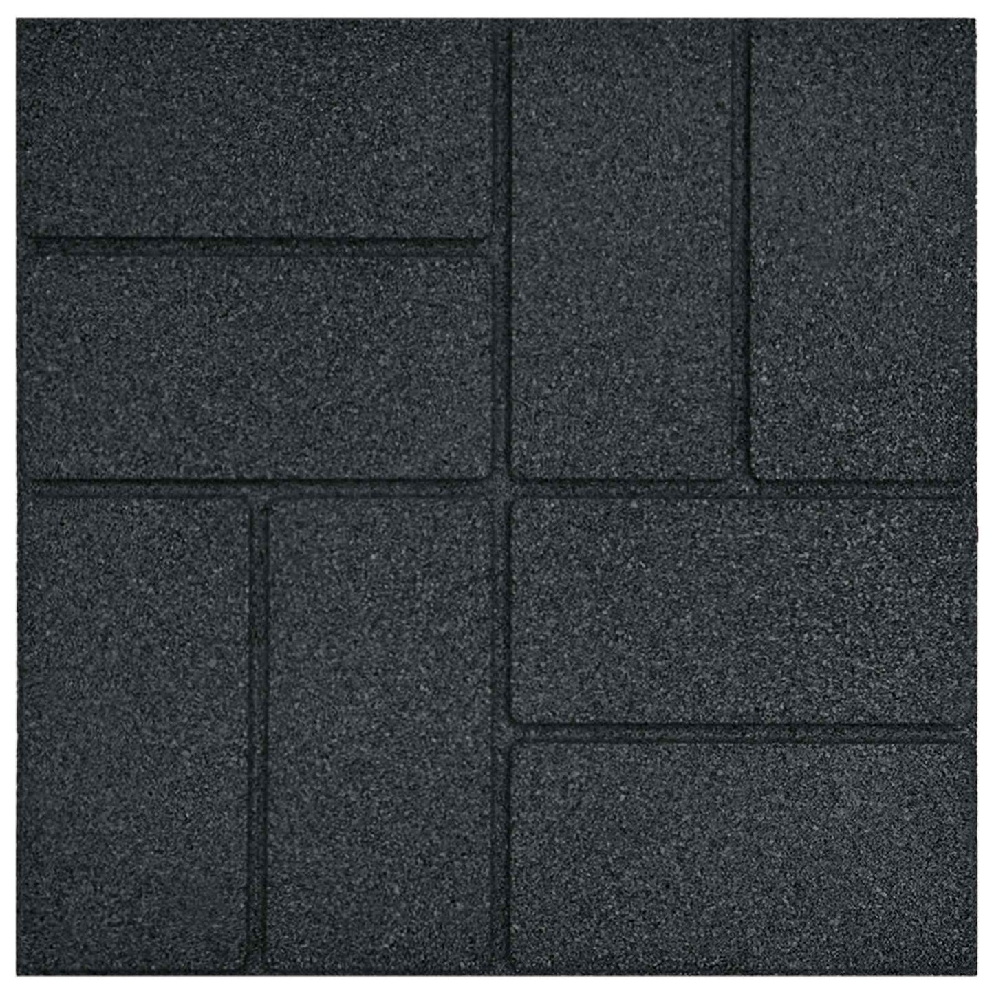 Stepping Stone 6 pcs Svart 40,5 x 40,5 x 2 cm Gummi