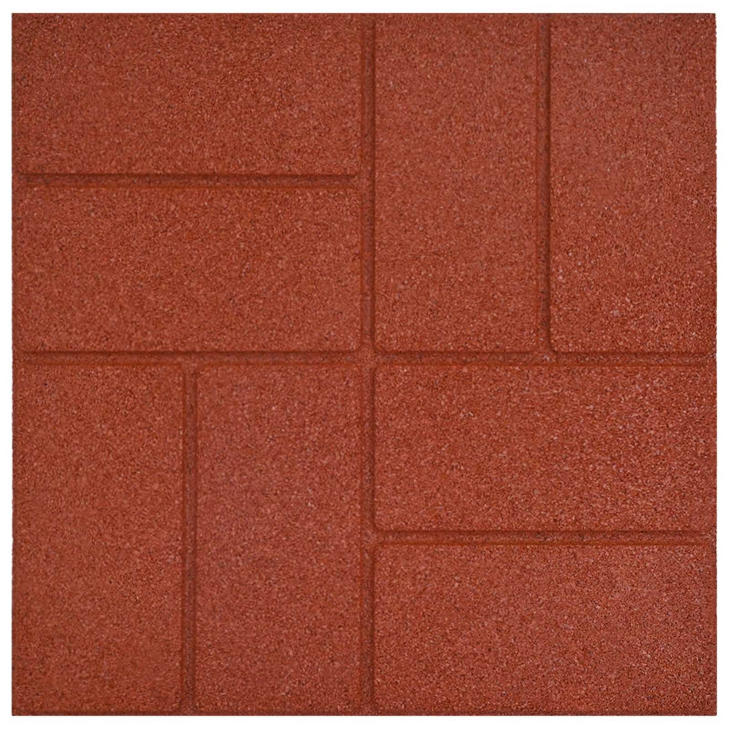 Stepping Stone 6 pcs Rød 40,5 x 40,5 x 2 cm Gummi