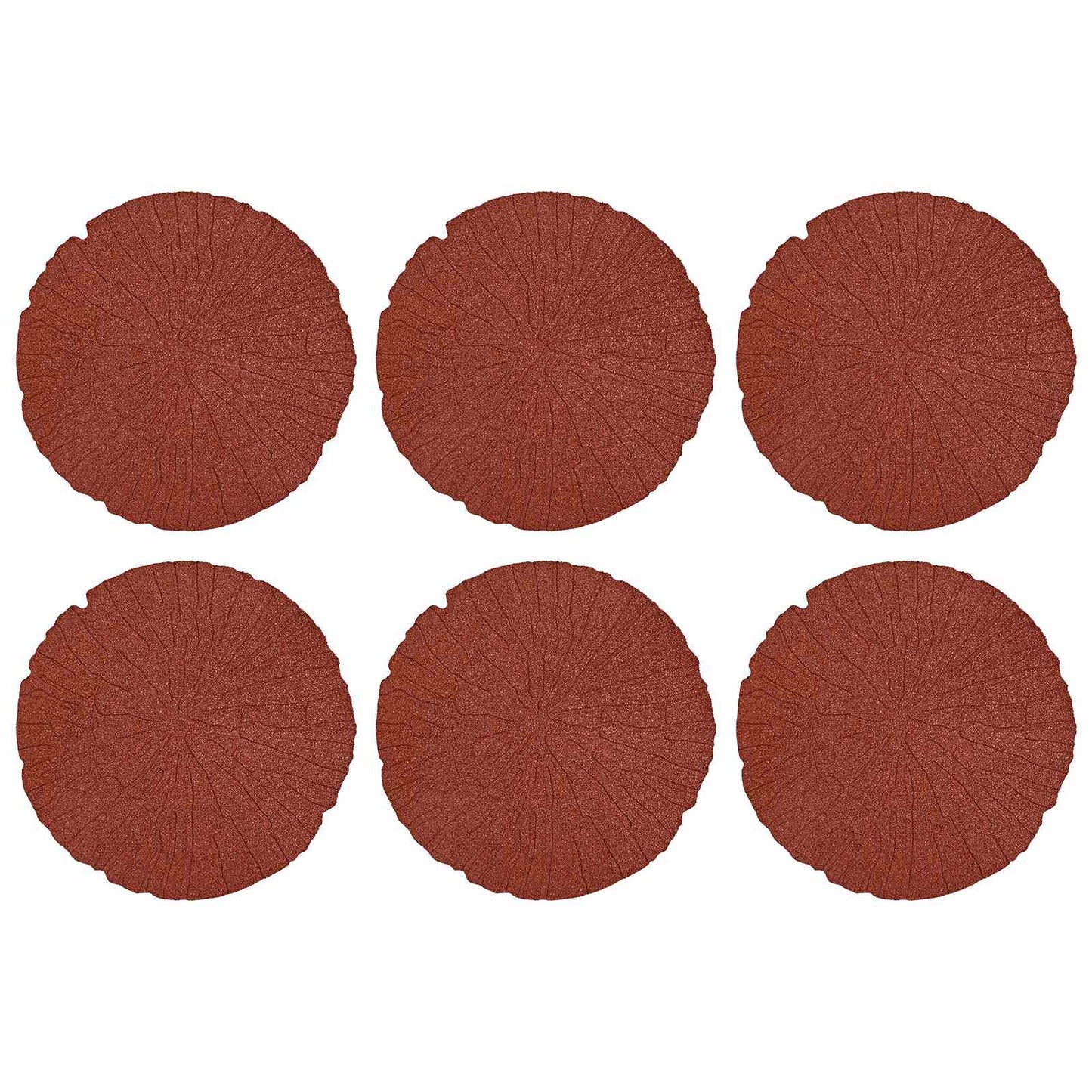 Stepping Stone 6 pcs Rød Ø 45 x 1,8 cm Gummi