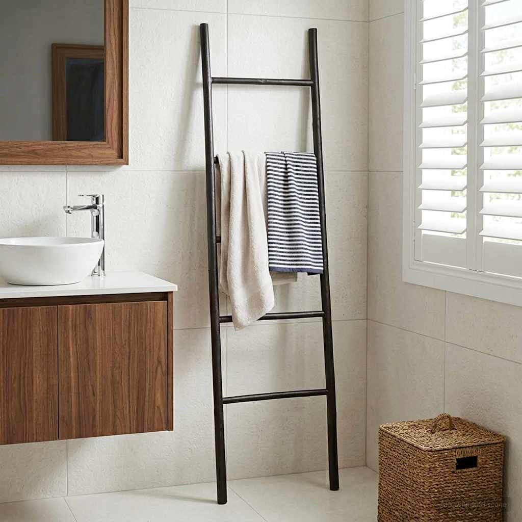 Teppestige Svart 40 x 150 cm Bambus