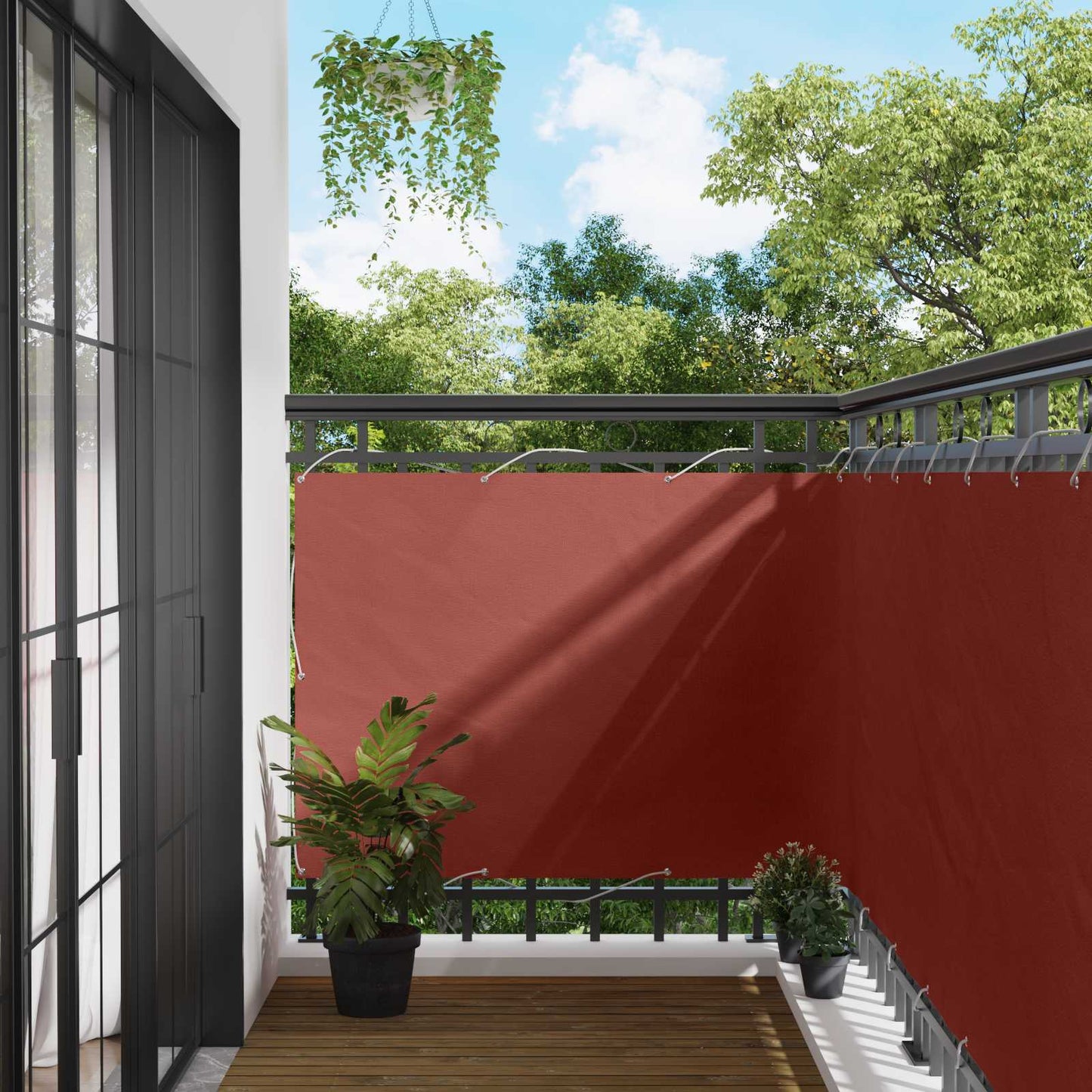 Balkong Skjerm Terrakotta 110 x 1000 cm Oxford Stoff