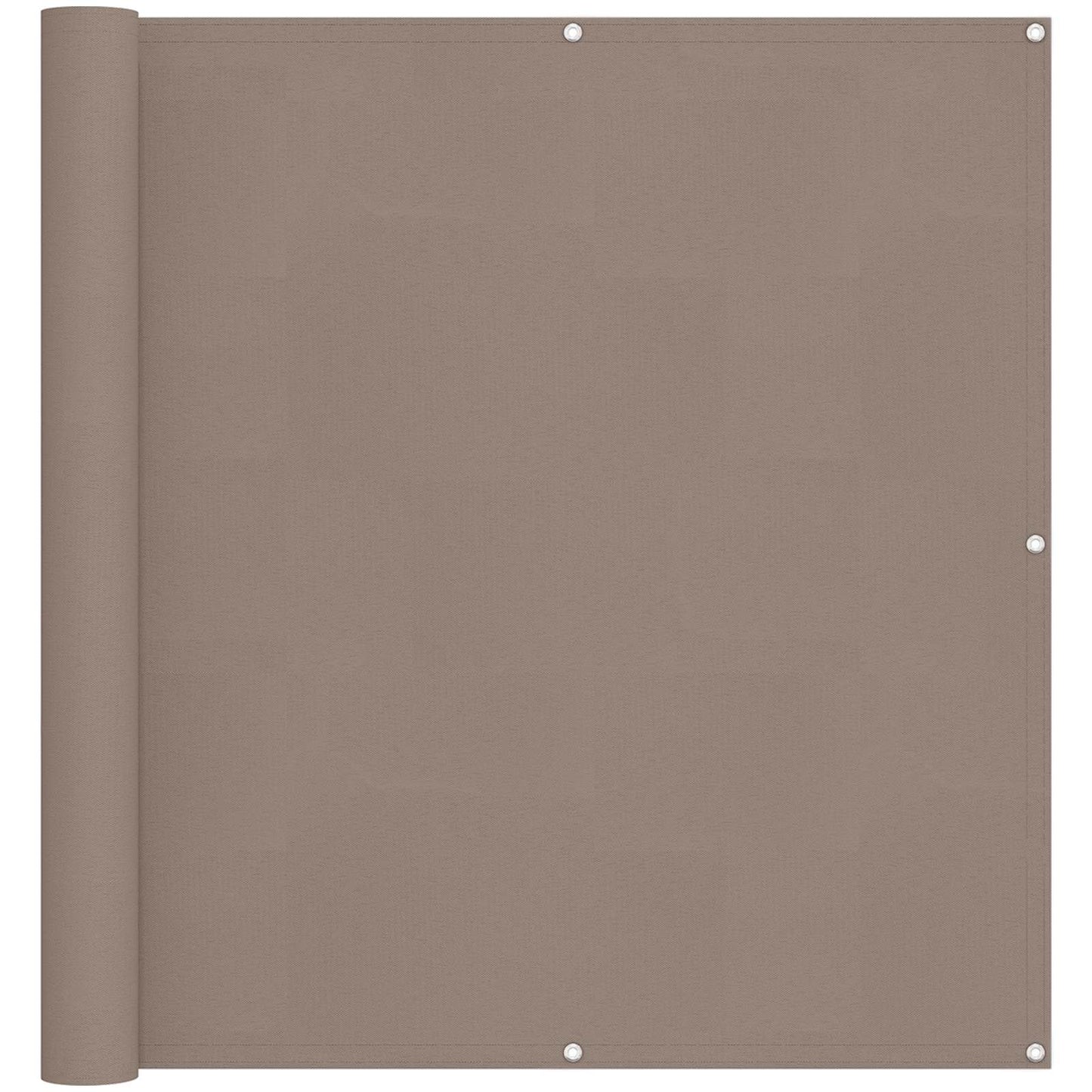 Balkong Skjerm Gråbrun 110 x 800 cm Oxford Stoff