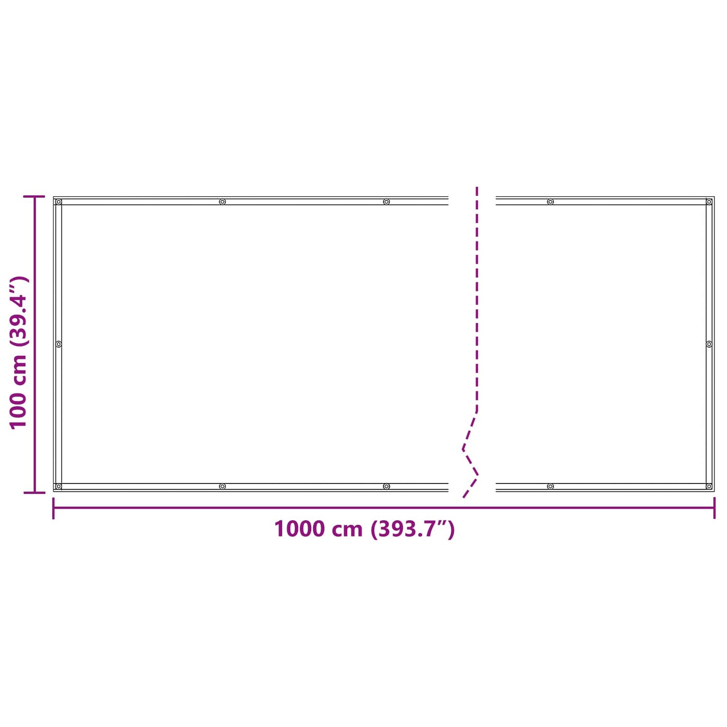 Balkong Skjerm Burgunder 100 x 1000 cm Oxford Stoff vidaXL