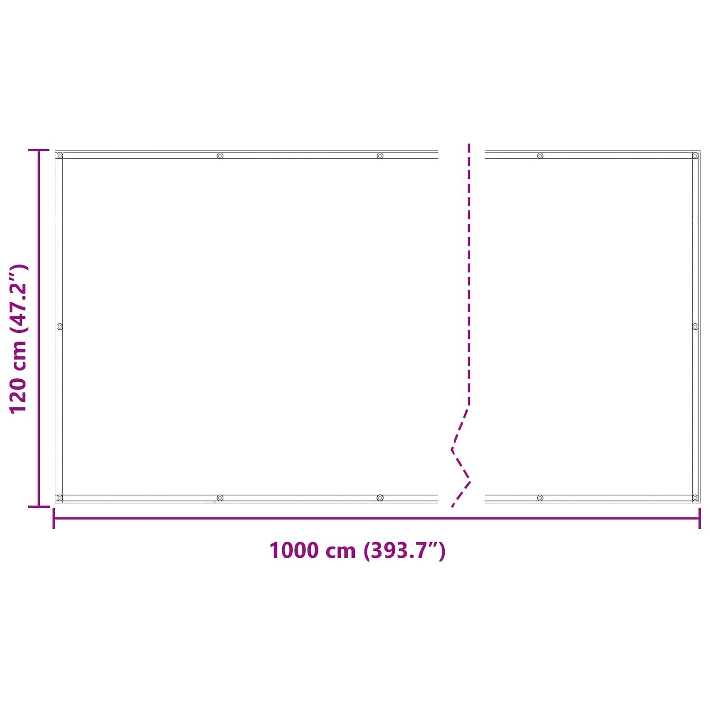 Balkong Skjerm Burgunder 120 x 1000 cm PU-belagt oxford alu vidaXL