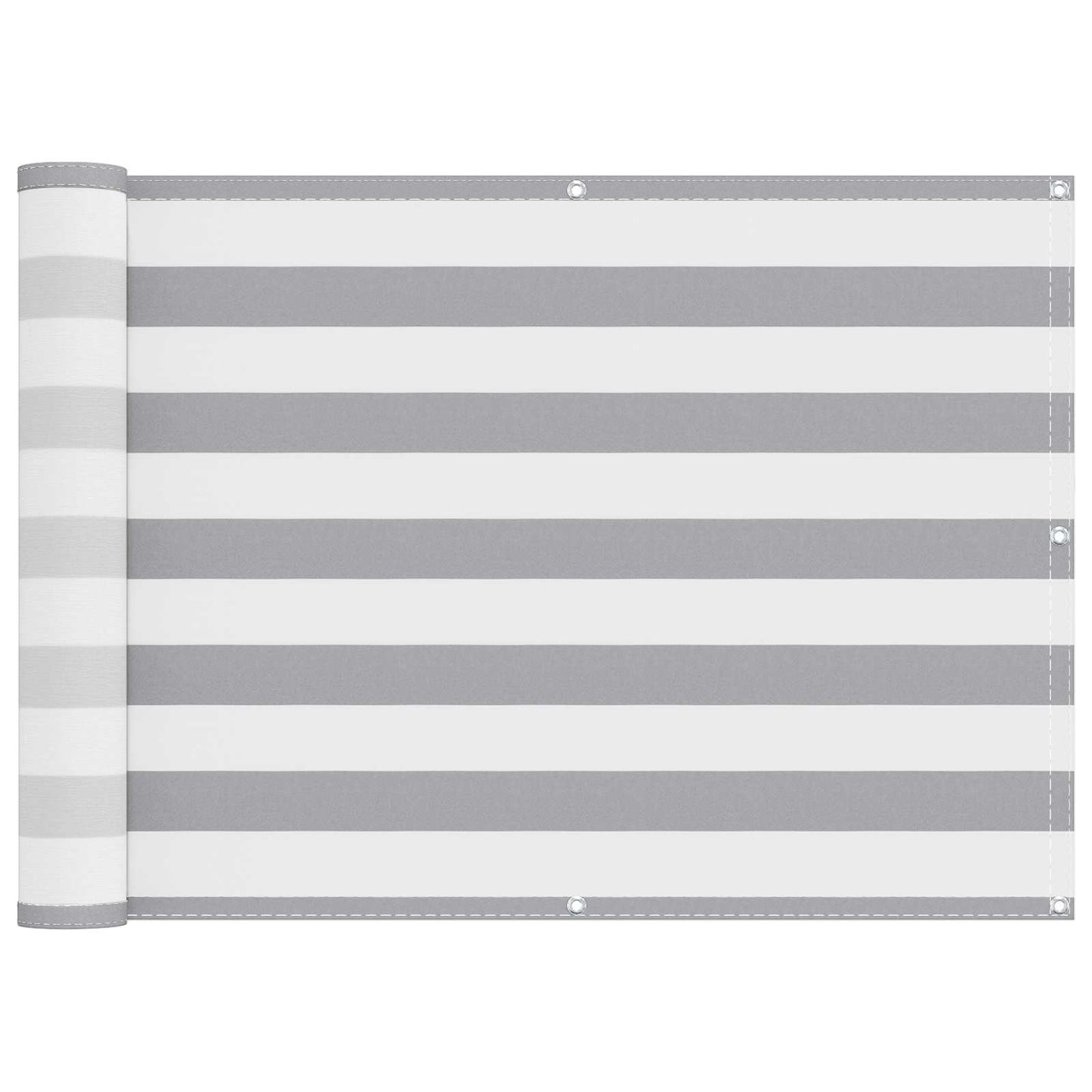Balkong Skjerm Lys Grå og Hvit 75 x 800 cm PU-belagt oxford alu
