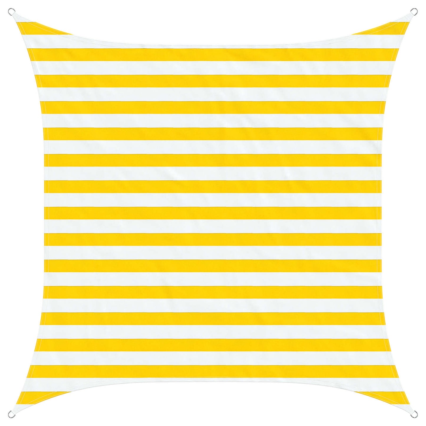 Solskygge seil Gul og hvit 2 x 2 m 100% polyester Oxford