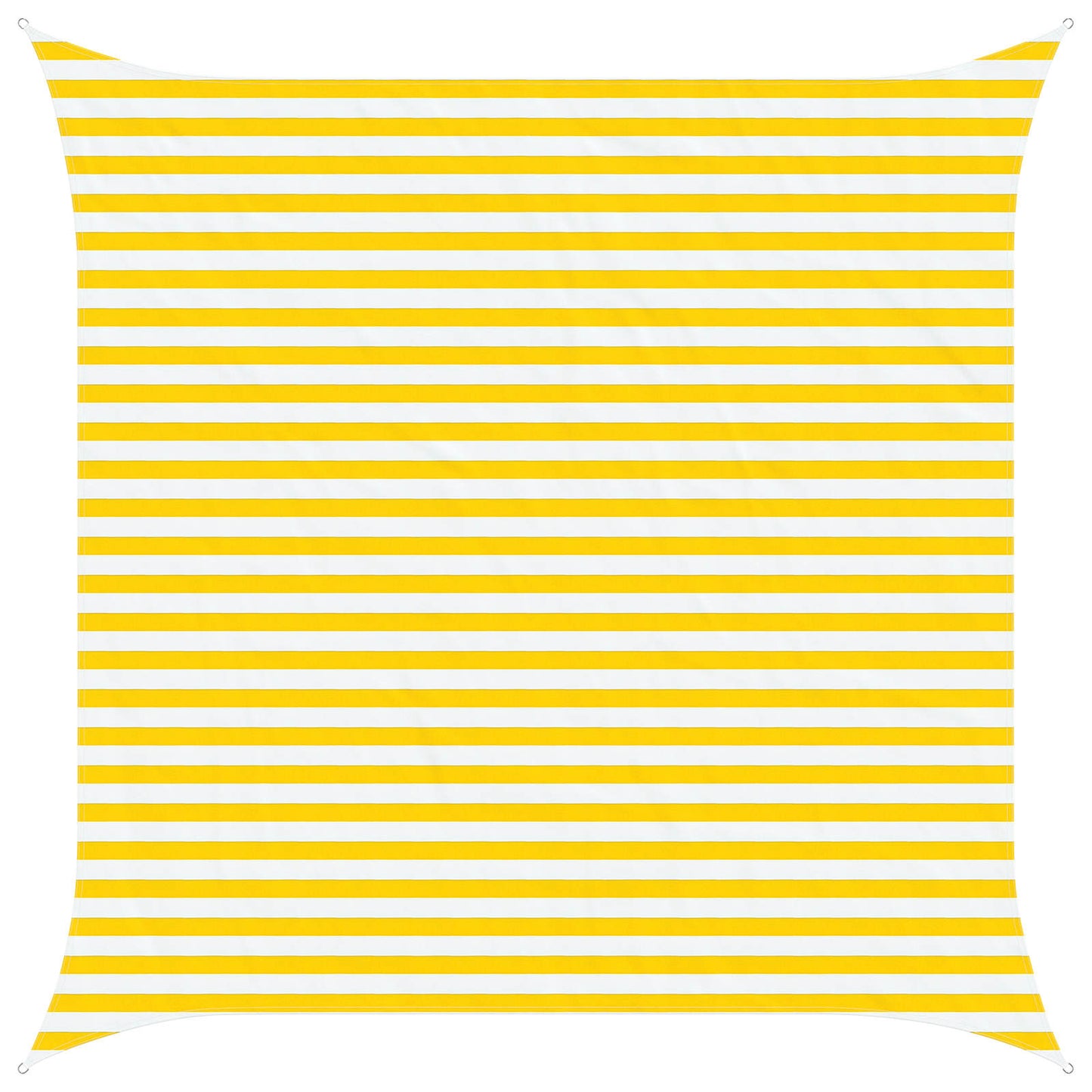 Solskygge seil Gul og hvit 3,6 x 3,6 m 100% polyester Oxford