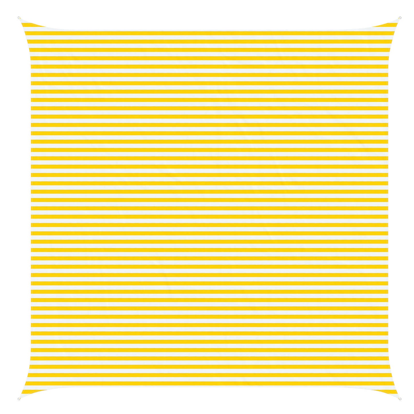 Solskygge seil Gul og hvit 6 x 6 m 100% polyester Oxford