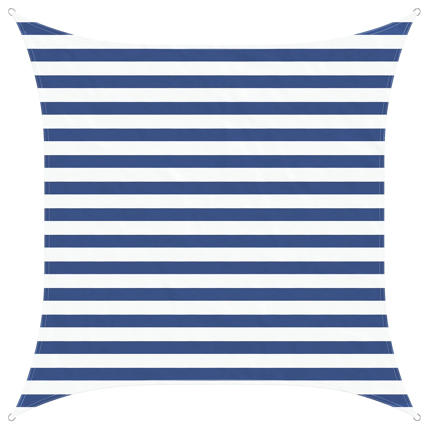 Solskygge seil Blå og hvit 2 x 2 m 100% polyester Oxford