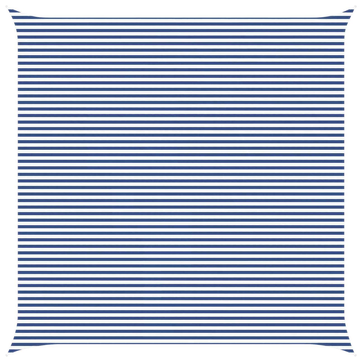 Solskygge seil Blå og hvit 7 x 7 m 100% polyester Oxford
