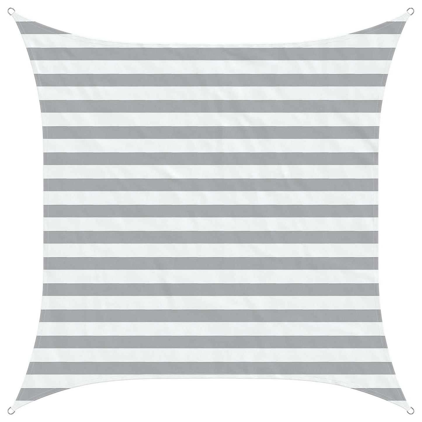 Solskygge seil Lys Grå og Hvit 2 x 2 m 100% polyester Oxford