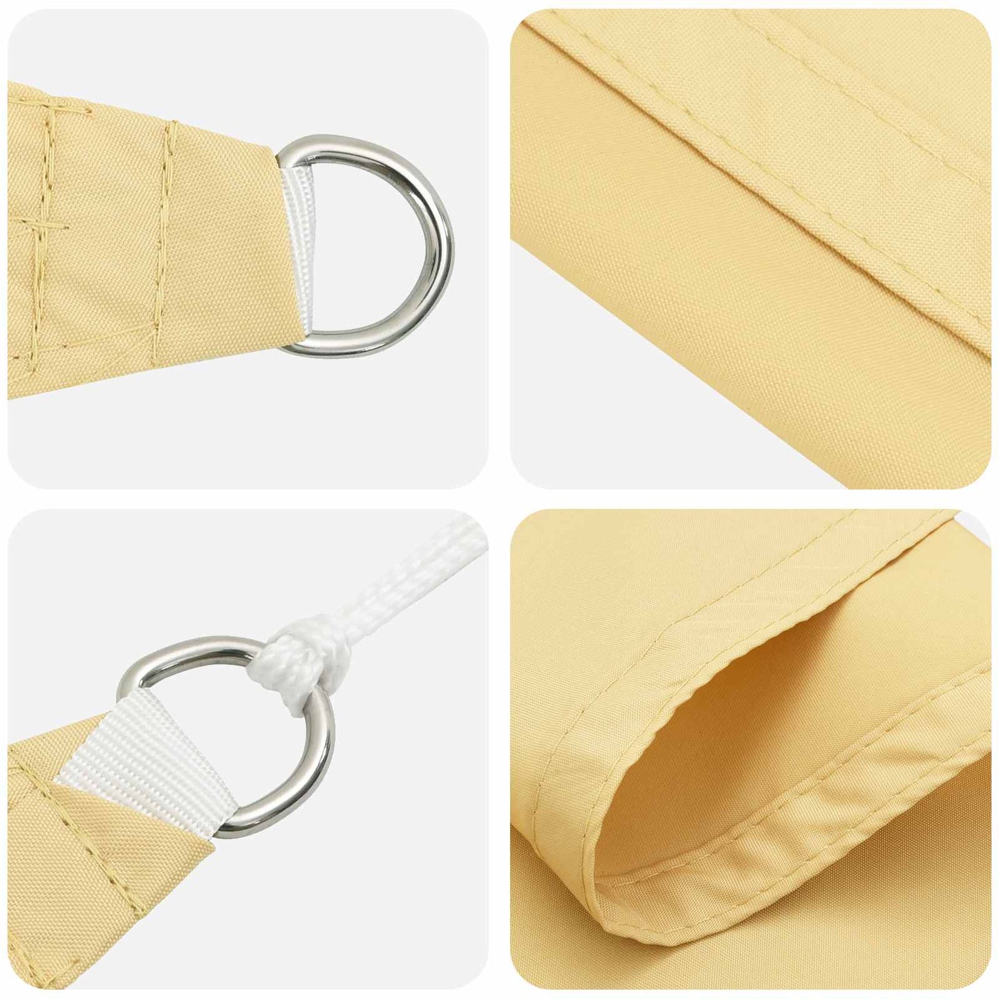 Solskygge seil sand 6 x 2 m 100% polyester Oxford