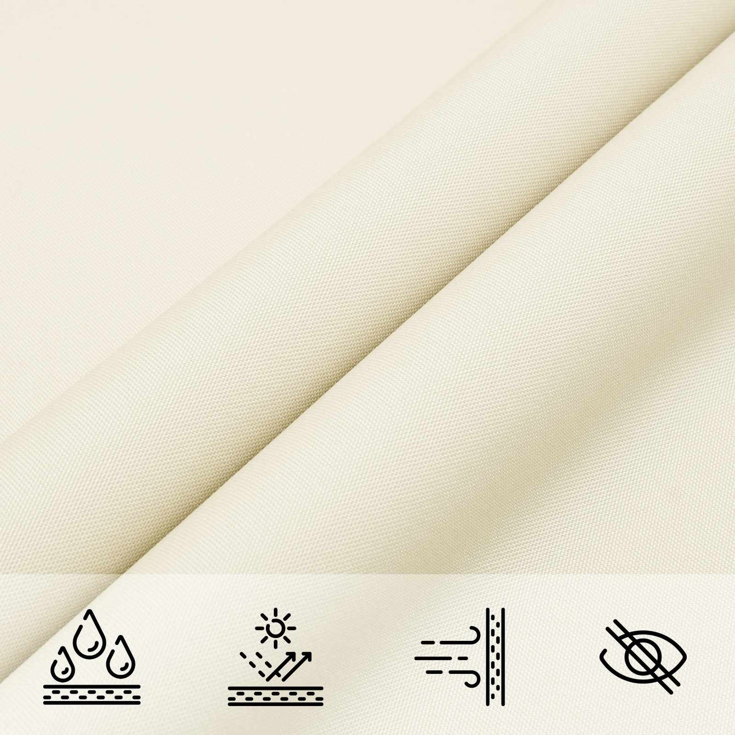 Solskygge seil Krem 6 x 2,5 m 100% polyester Oxford