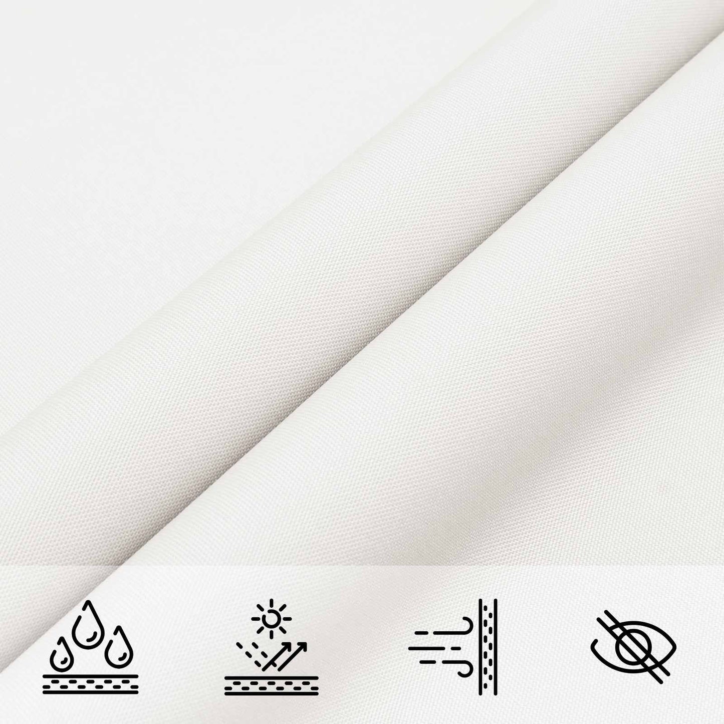 Solskygge seil Hvit 6 x 2 m 100% polyester Oxford