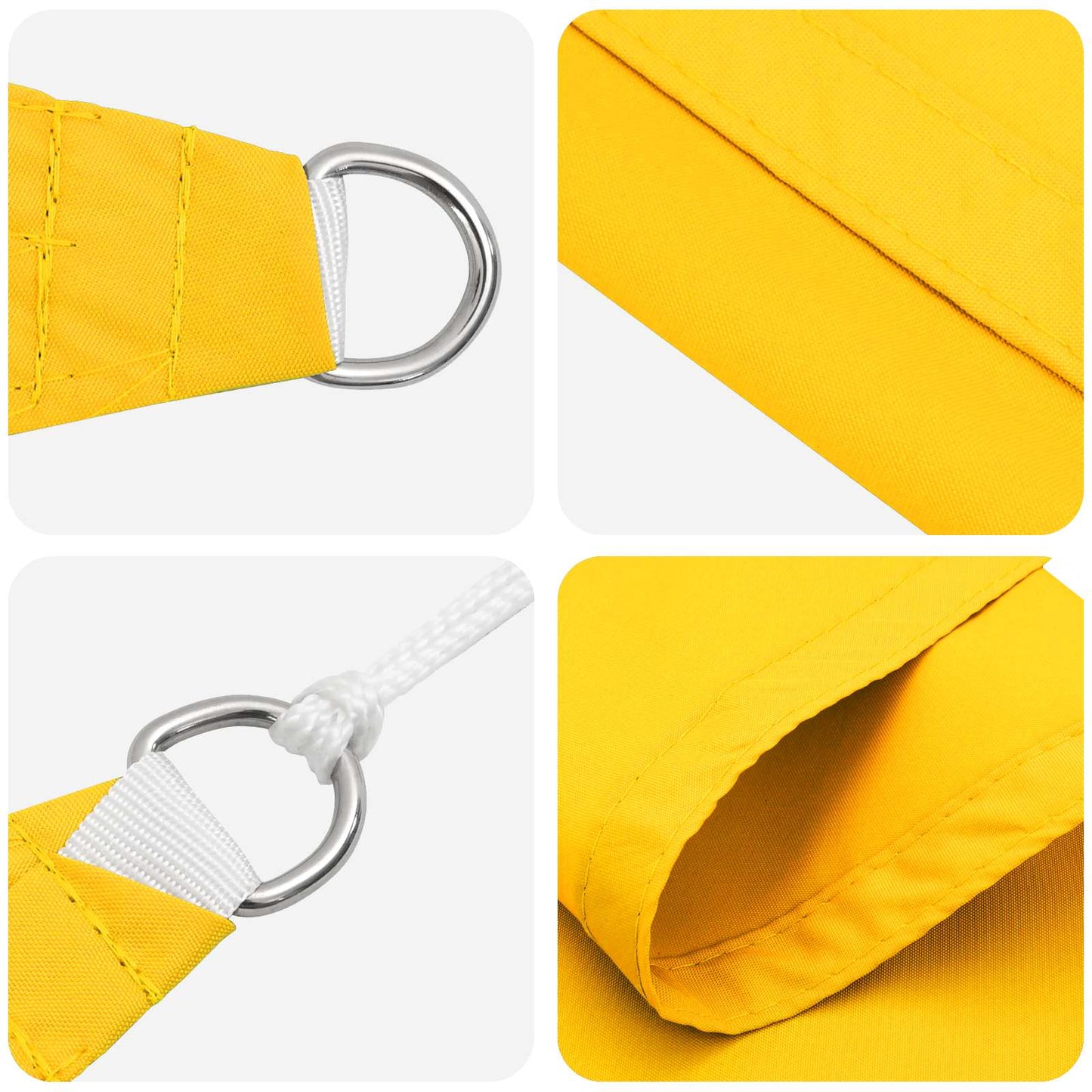 Solskygge seil Gul 6 x 2 m 100% polyester Oxford