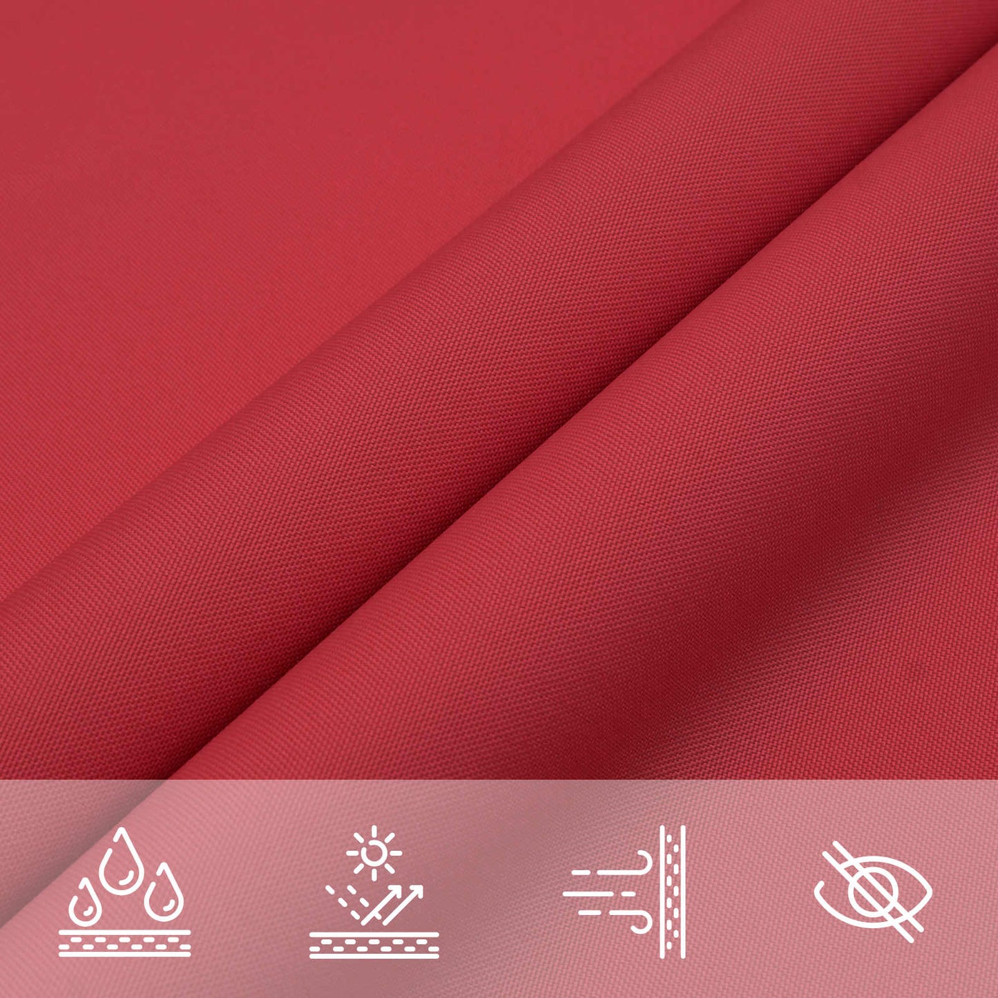 Solskygge seil Rød 6 x 2,5 m 100% polyester Oxford