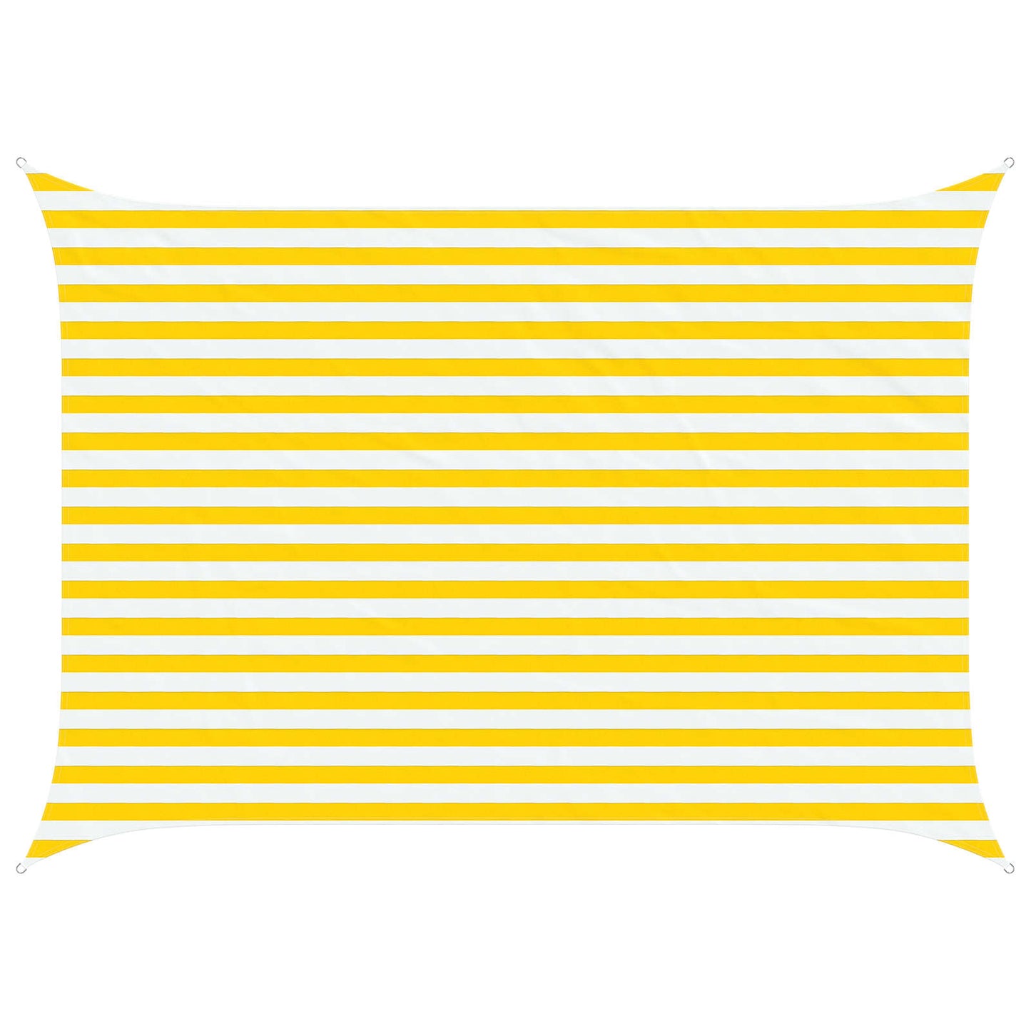 Solskygge seil Gul og hvit 3,5 x 2,5 m 100% polyester Oxford
