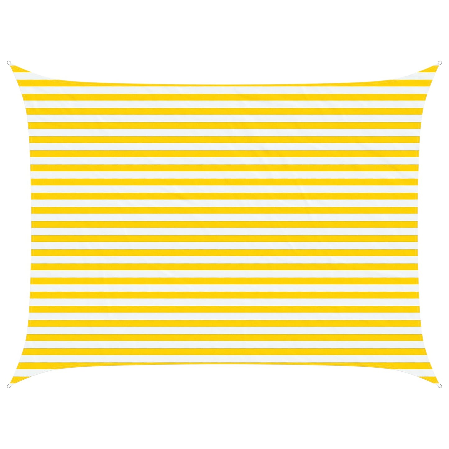 Solskygge seil Gul og hvit 4 × 3 m 100% polyester Oxford