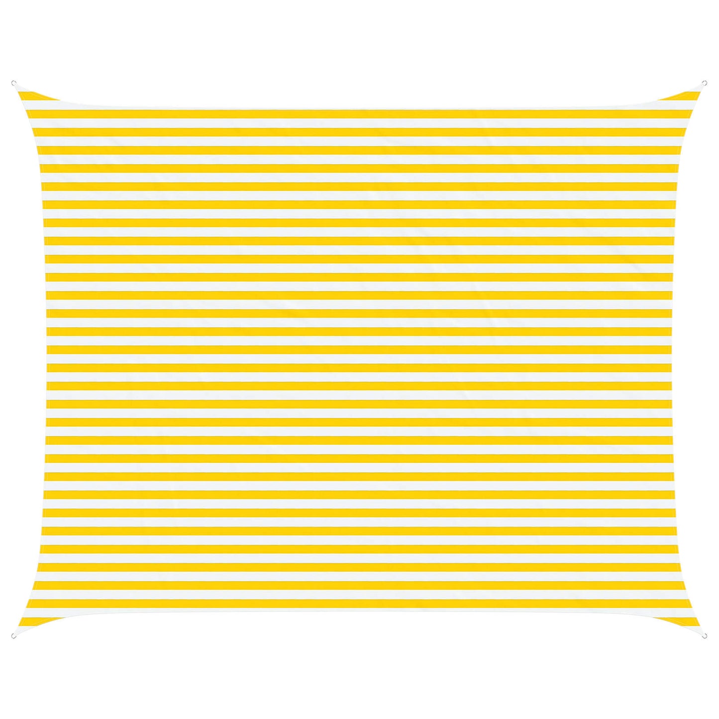 Solskygge seil Gul og hvit 5 x 4 m 100% polyester Oxford
