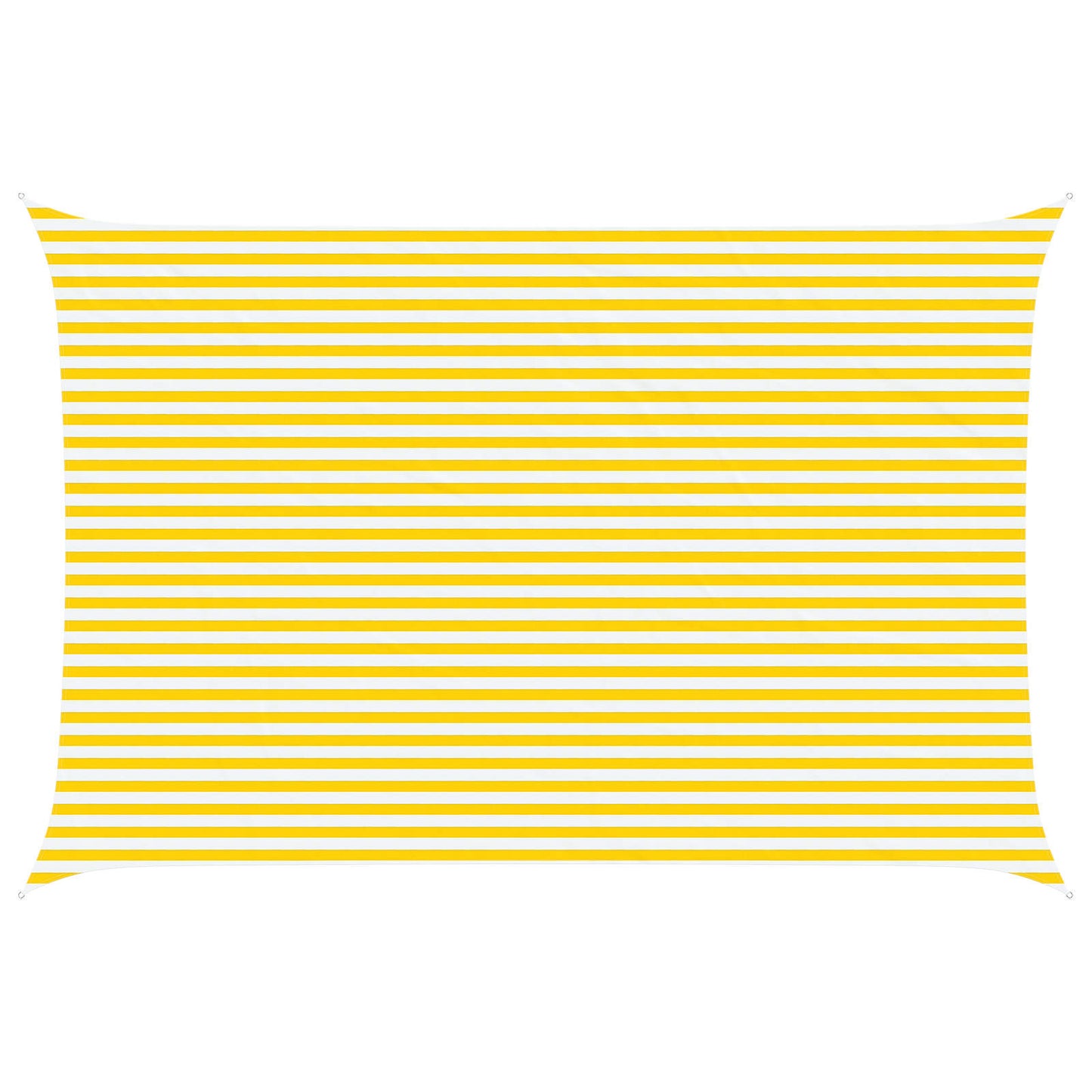 Solskygge seil Gul og hvit 6 x 4 m 100% polyester Oxford