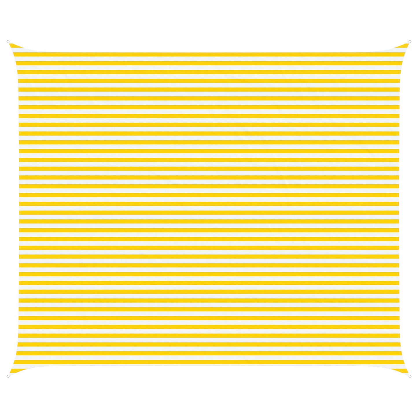 Solskygge seil Gul og hvit 6 x 5 m 100% polyester Oxford