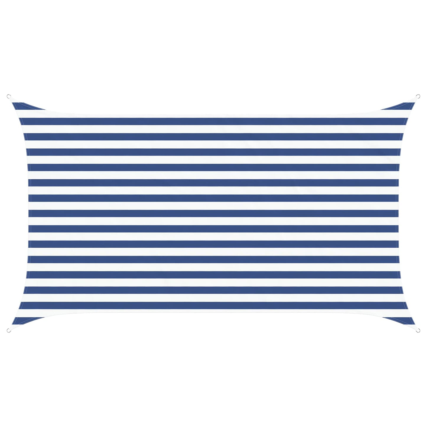 Solskygge seil Blå og hvit 3,5 x 2 m 100% polyester Oxford