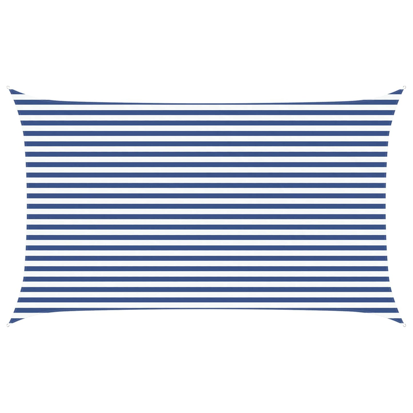 Solskygge seil Blå og hvit 5 x 3 m 100% polyester Oxford