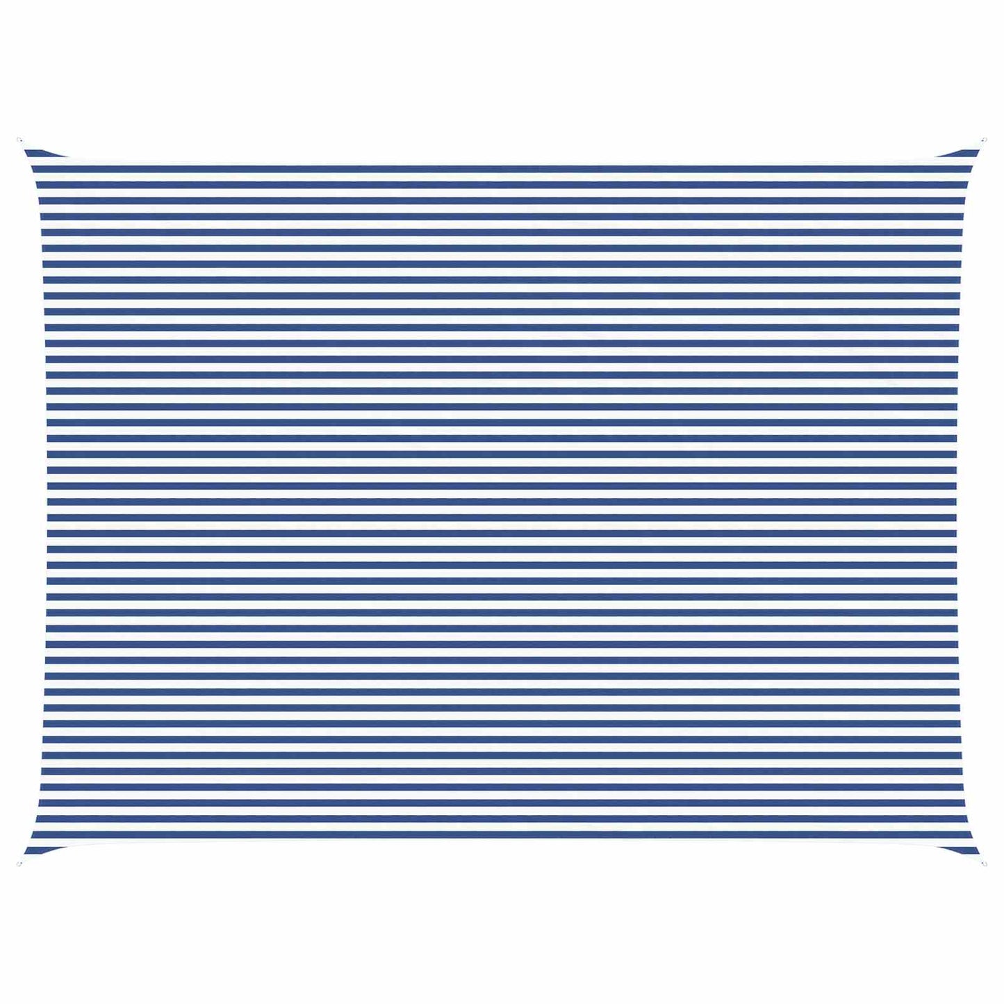 Solskygge seil Blå og hvit 8 x 6 m 100% polyester Oxford