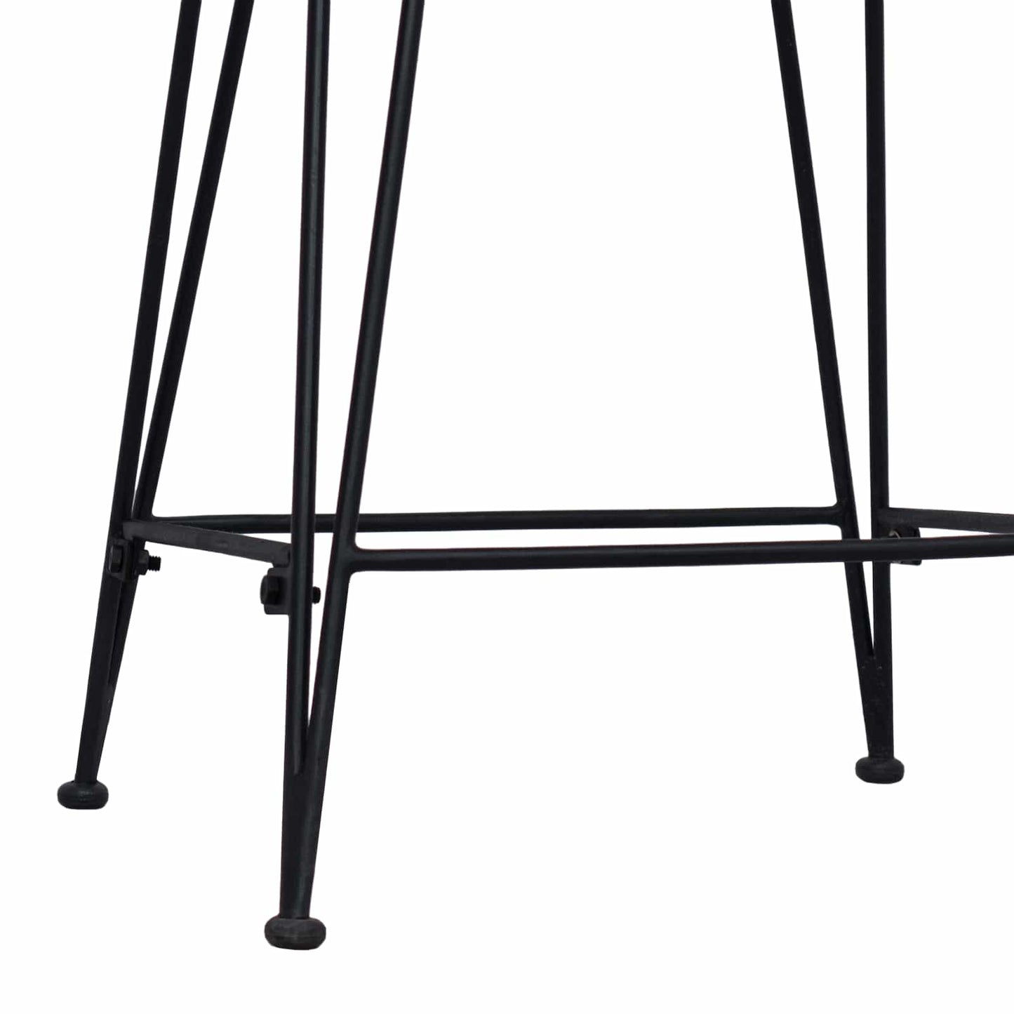 Barstol 2 pcs Svart 44 x 45 x 76 cm Rattan og Stål