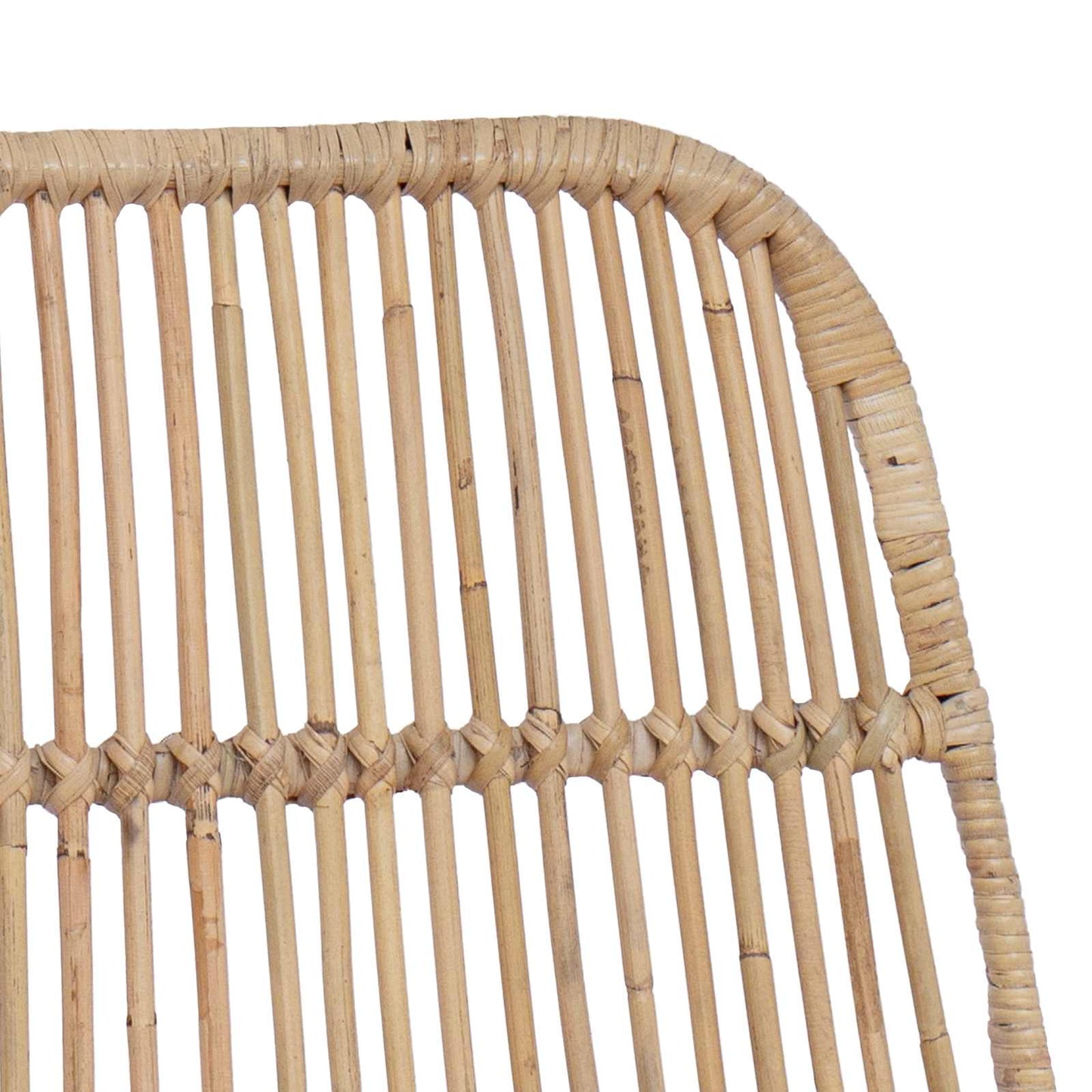 Barstol 2 pcs Naturlig 44 x 54 x 96 cm Rattan og Stål
