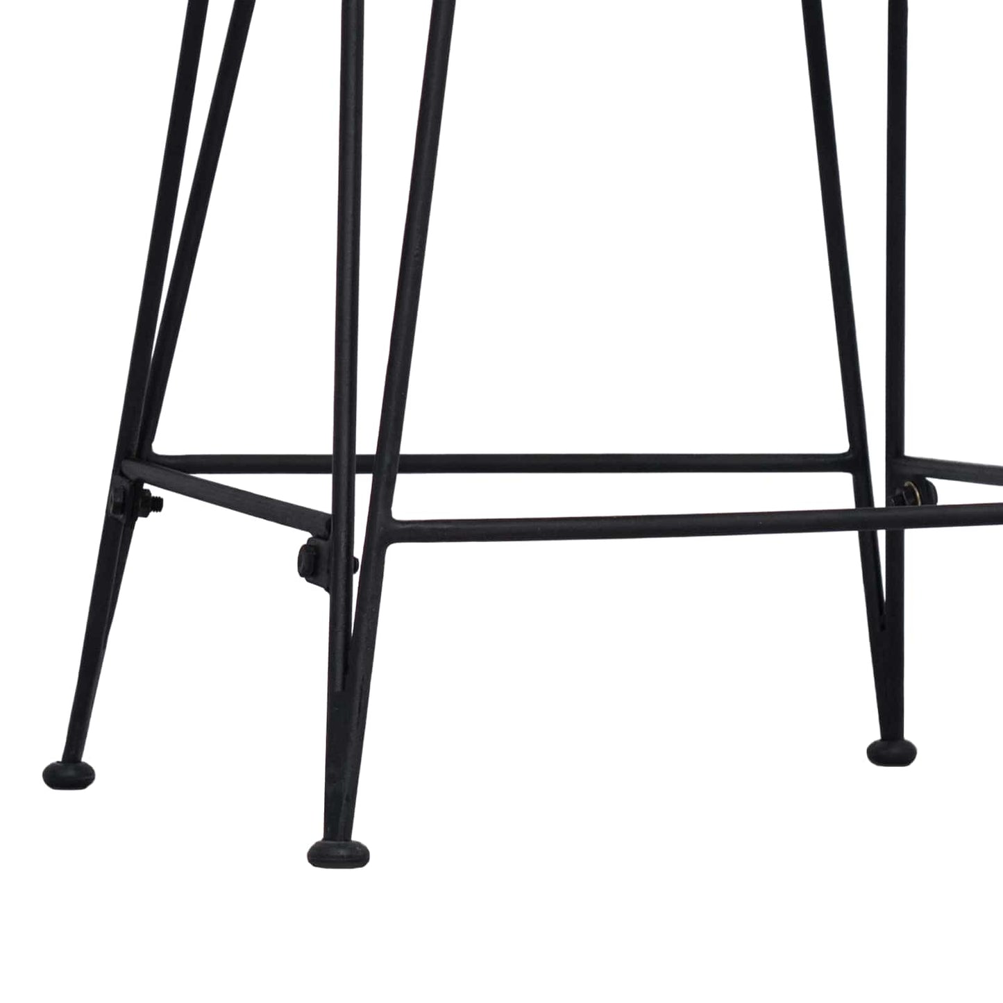 Barstol 2 pcs Svart 44 x 54 x 96 cm Rattan og Stål