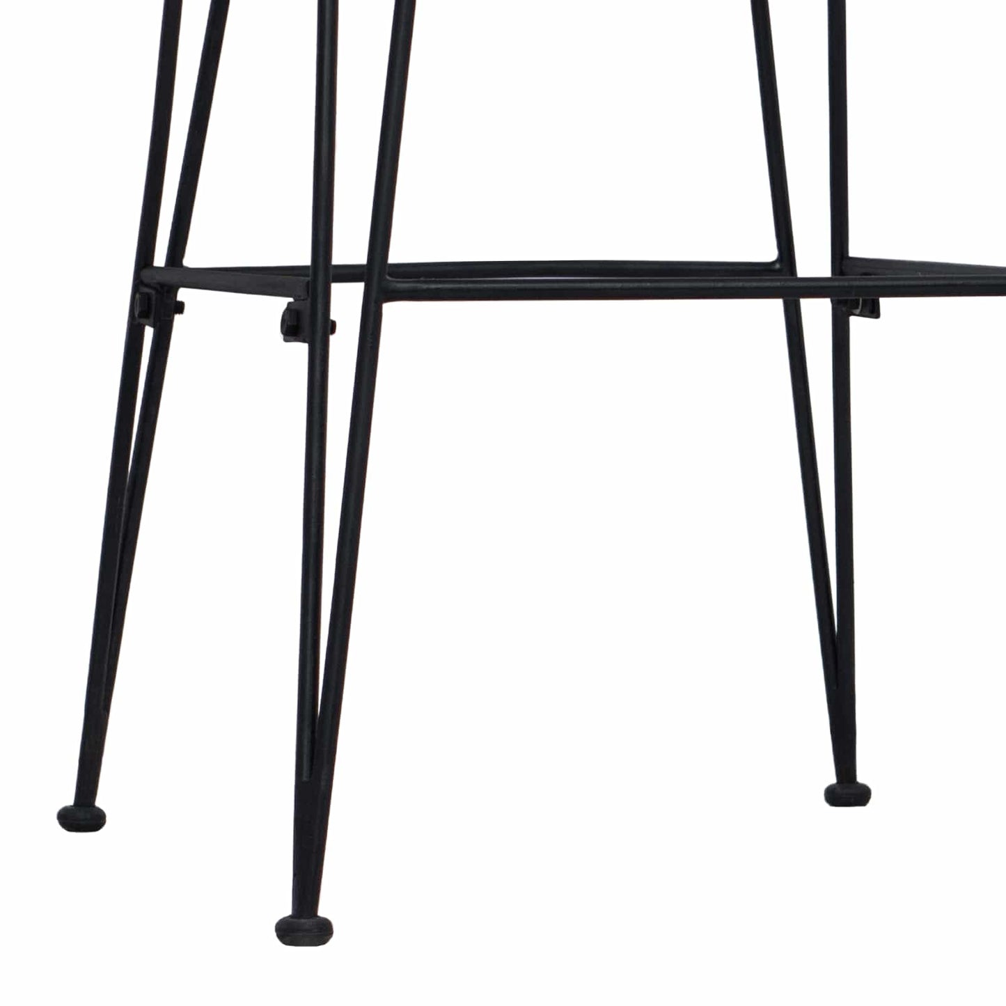 Barstol 2 pcs Svart 44 x 55 x 109 cm Rattan og Stål